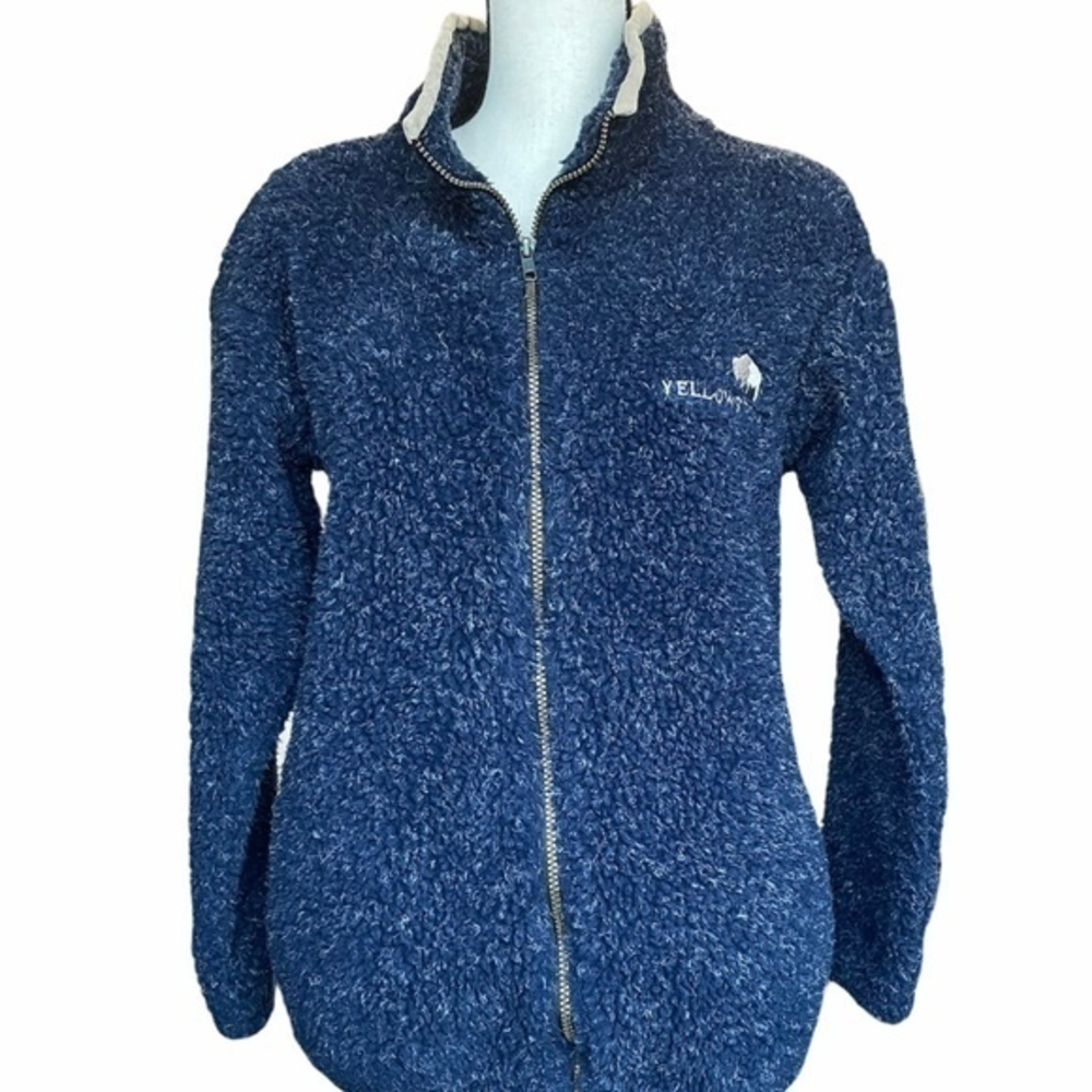 Arctic Image Yellowstone National Park Blue Zip Front Jacket‎ Sz S